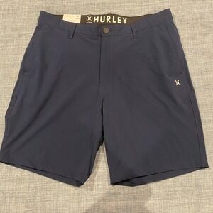 Hurley Mens All Day Hybrid Shorts Navy Blue 36 Quick Dry Golf Outdoors Hike